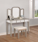 G930131 Contemporary Metallic Platinum Vanity Set