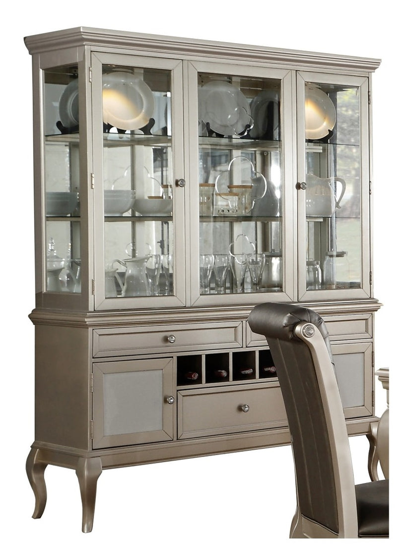 Homelegance Crawford Buffet and Hutch in Silver 5546-50*