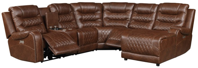 Homelegance Furniture Putnam Corner Seat in Brown 9405BR-CR