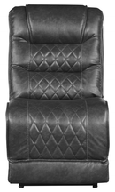 Homelegance Furniture Putnam Power Armless Reclining Chair in Gray 9405GY-ARPW