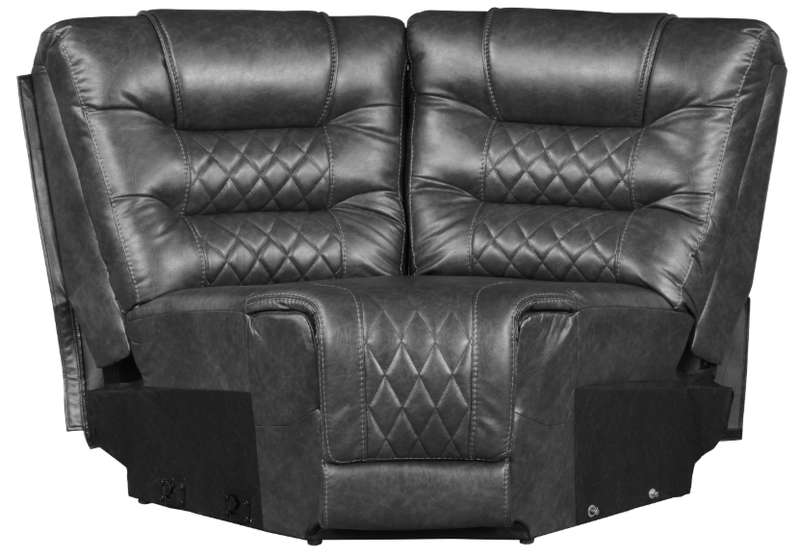 Homelegance Furniture Putnam Corner Seat in Gray 9405GY-CR