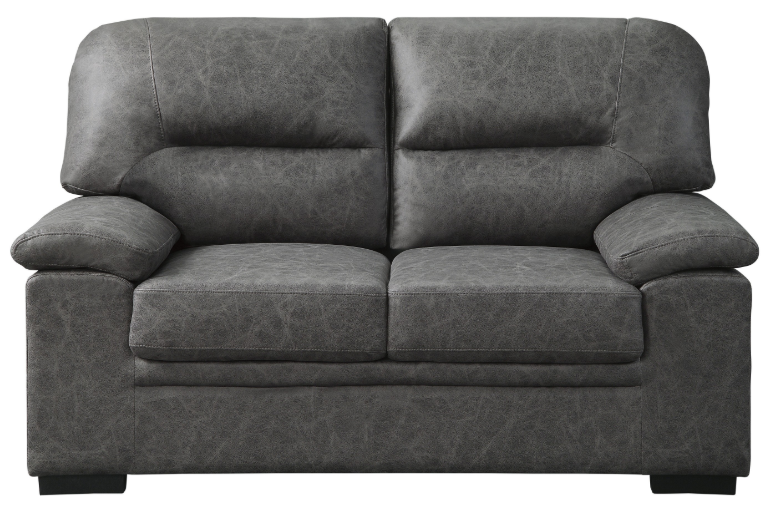 Homelegance Furniture Michigan Loveseat in Dark Gray 9407DG-2