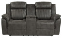 Homelegance Furniture Centeroak Double Reclining Loveseat in Gray 9479BRG-2