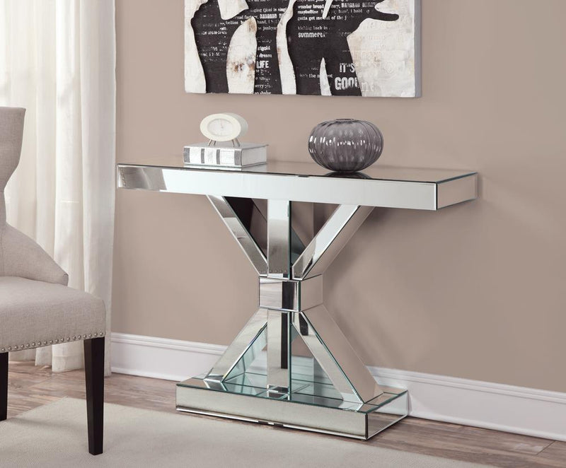 G950191 Contemporary Mirrored Console Table