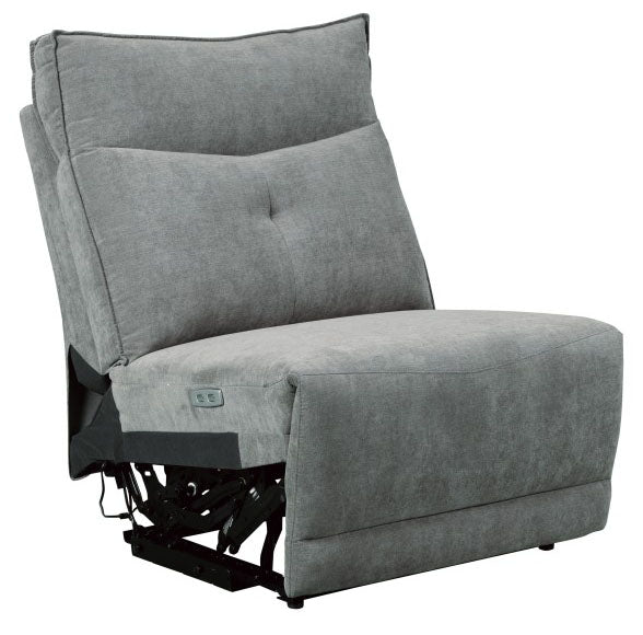 Homelegance Furniture Tesoro Armless Reclining Chair in Dark Gray 9509DG-AR