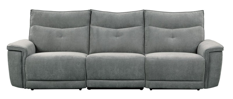 Homelegance Furniture Tesoro Power Double Reclining Sofa w/ Power Headrests in Dark Gray 9509DG-3PWH*