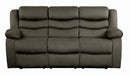 Homelegance Furniture Discus Double Reclining Sofa in Brown 9526BR-3