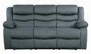 Homelegance Furniture Discus Double Reclining Sofa in Gray 9526GY-3