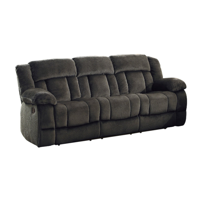 Homelegance Furniture Laurelton Double Reclining Sofa in Chocolate 9636-3
