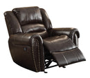 Homelegance Furniture Center Hill Glider Reclining Chair in Dark Brown 9668BRW-1