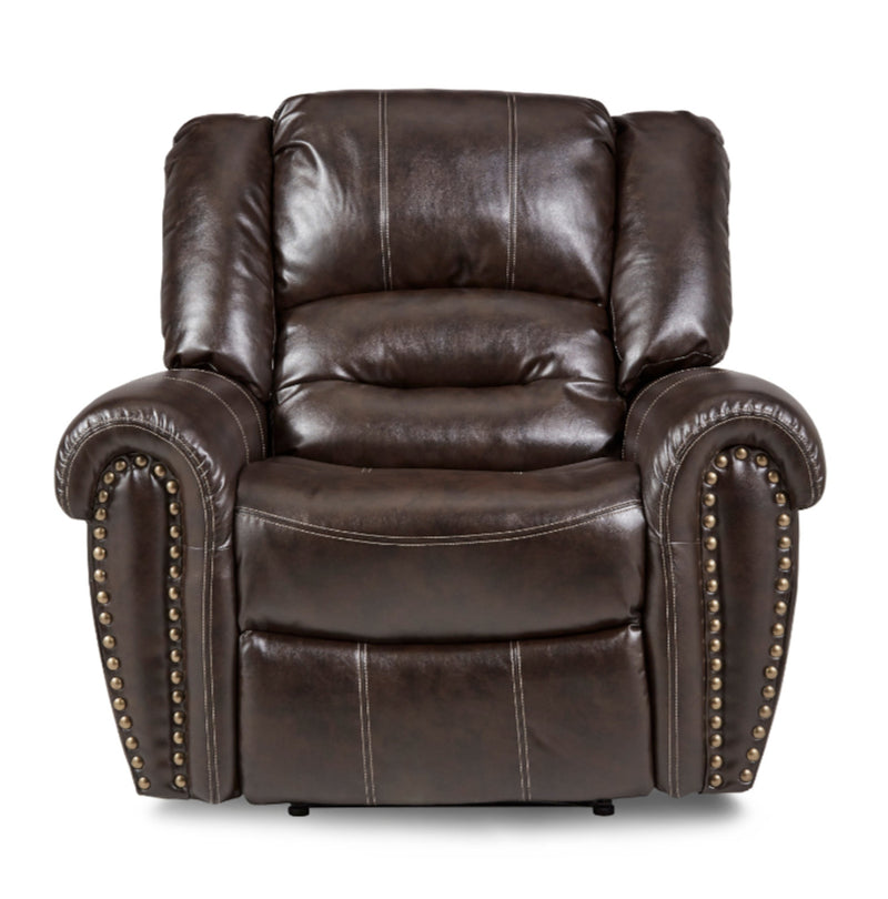 Homelegance Furniture Center Hill Glider Reclining Chair in Dark Brown 9668BRW-1