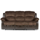 Homelegance Furniture Granley Double Reclining Sofa in Chocolate 9700FCP-3