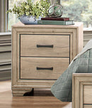 Homelegance Lonan 2 Drawer Nightstand in Natural 1955-4