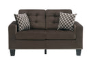 Homelegance Furniture Lantana Loveseat in Chocolate 9957CH-2