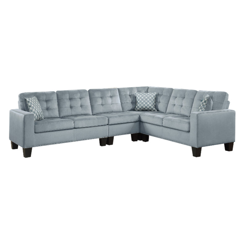 Homelegance Furniture Lantana 2-Piece Reversible Sectional in Gray 9957GY*SC
