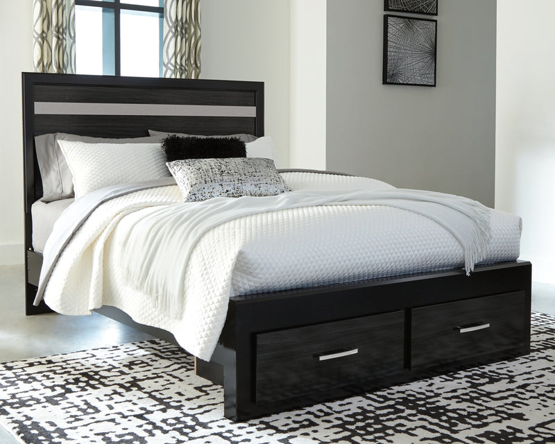 Starberry Queen Panel Bed with 2 Storage Drawers