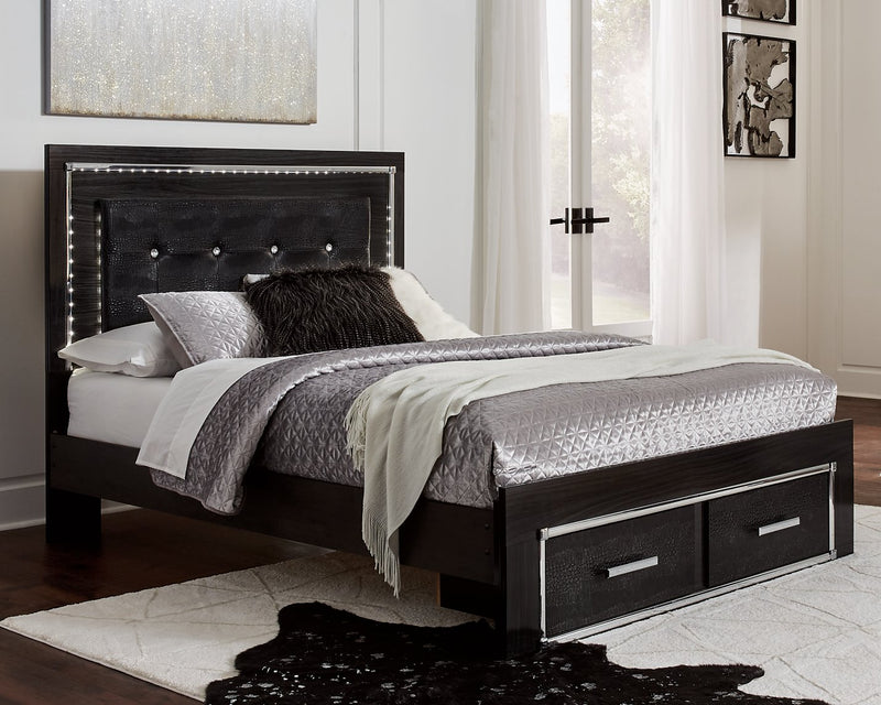 Kaydell Queen Upholstered Panel Bed with Storage image