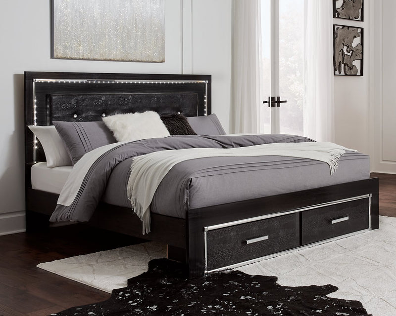 Kaydell King Upholstered Panel Bed with Storage image