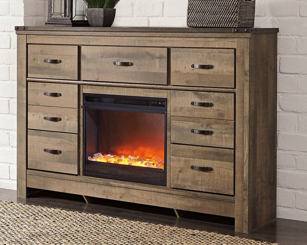 Dresser with fireplace discount