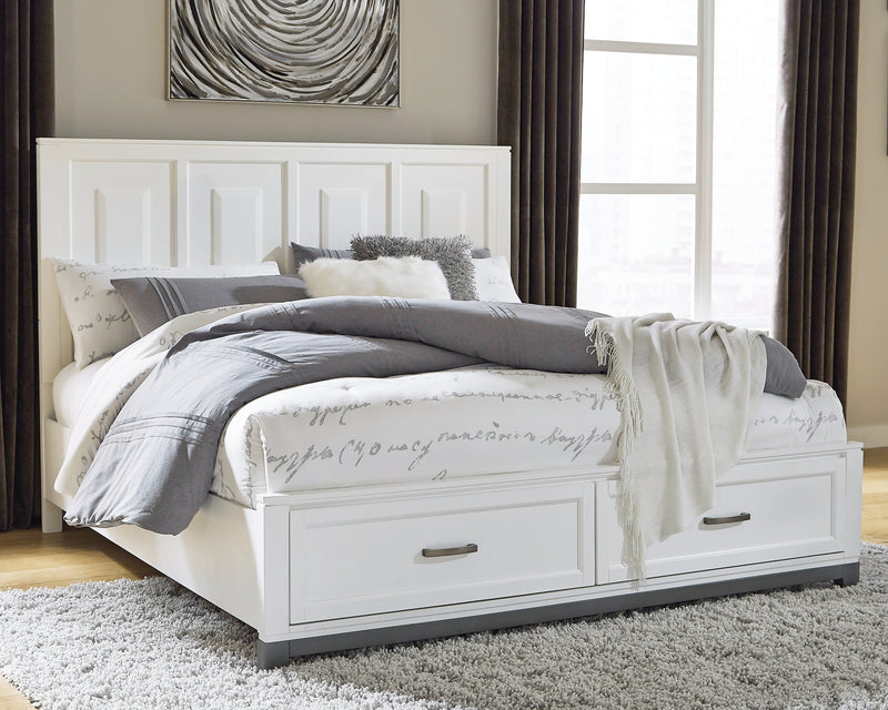 Brynburg Queen Panel Bed with 2 Storage Drawers