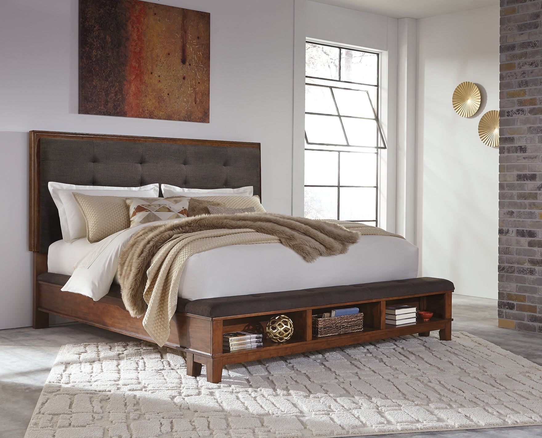 Upholstered panel bed frame hotsell