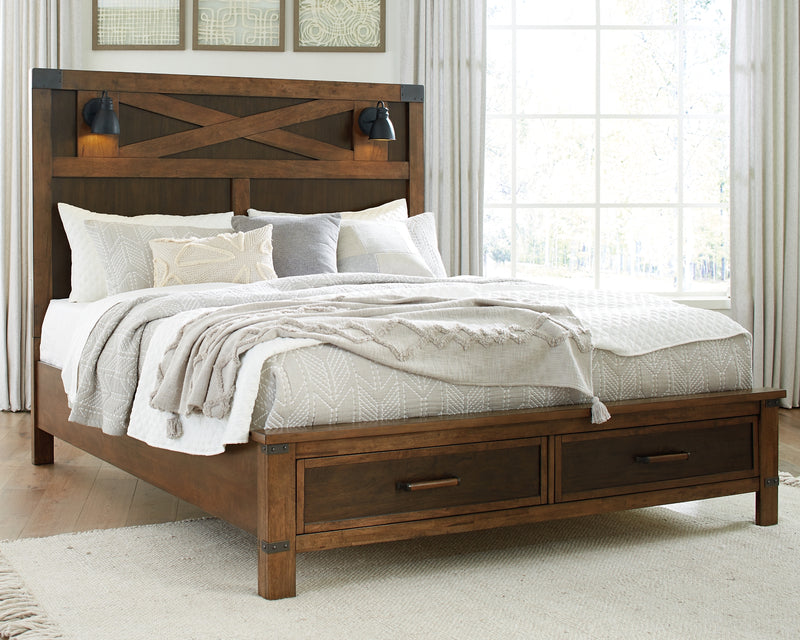 Wyattfield California King Panel Bed with Storage