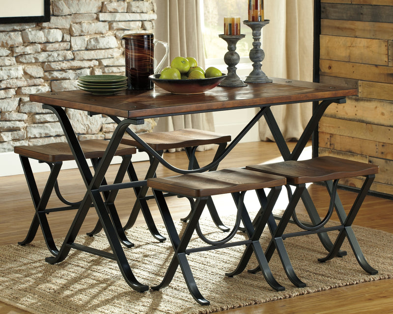 Freimore Dining Table and Stools (Set of 5)