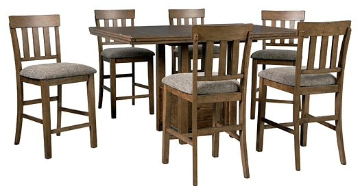 Flaybern 7-Piece Counter Height Dining Room Set