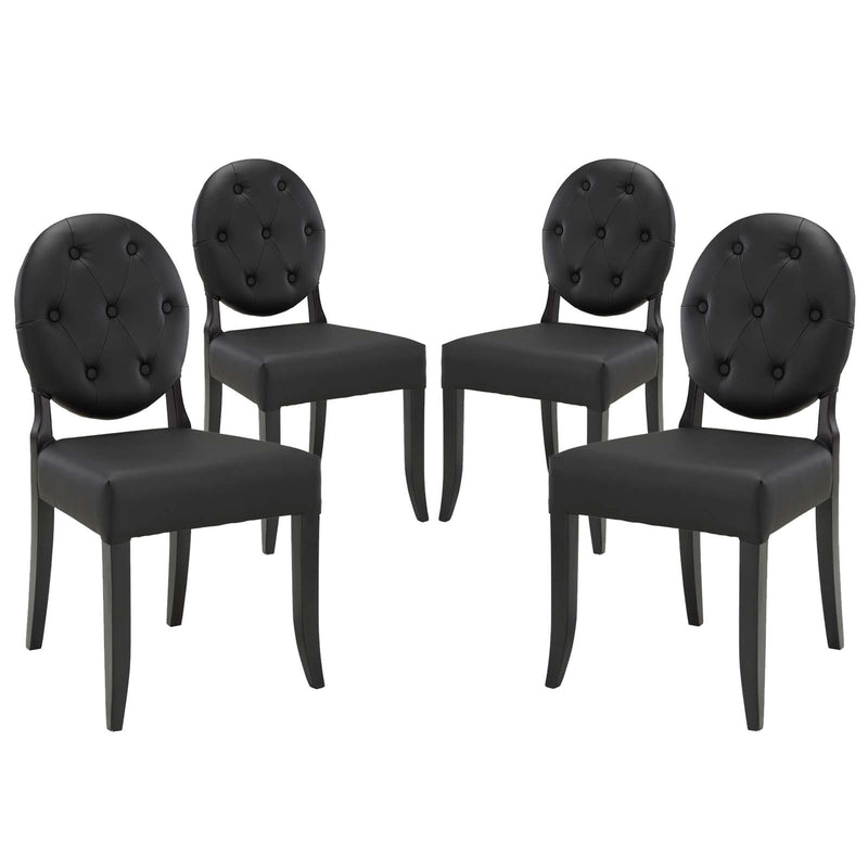 Button Dining Side Chair Set of 4