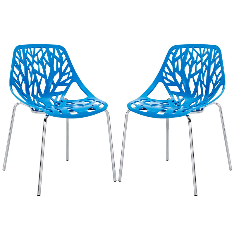 Stencil Dining Side Chair Plastic Set of 2 image