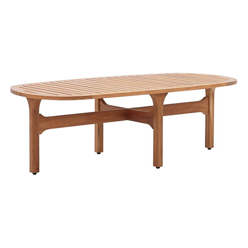 Saratoga Outdoor Patio Premium Grade A Teak Wood Oval Coffee Table image