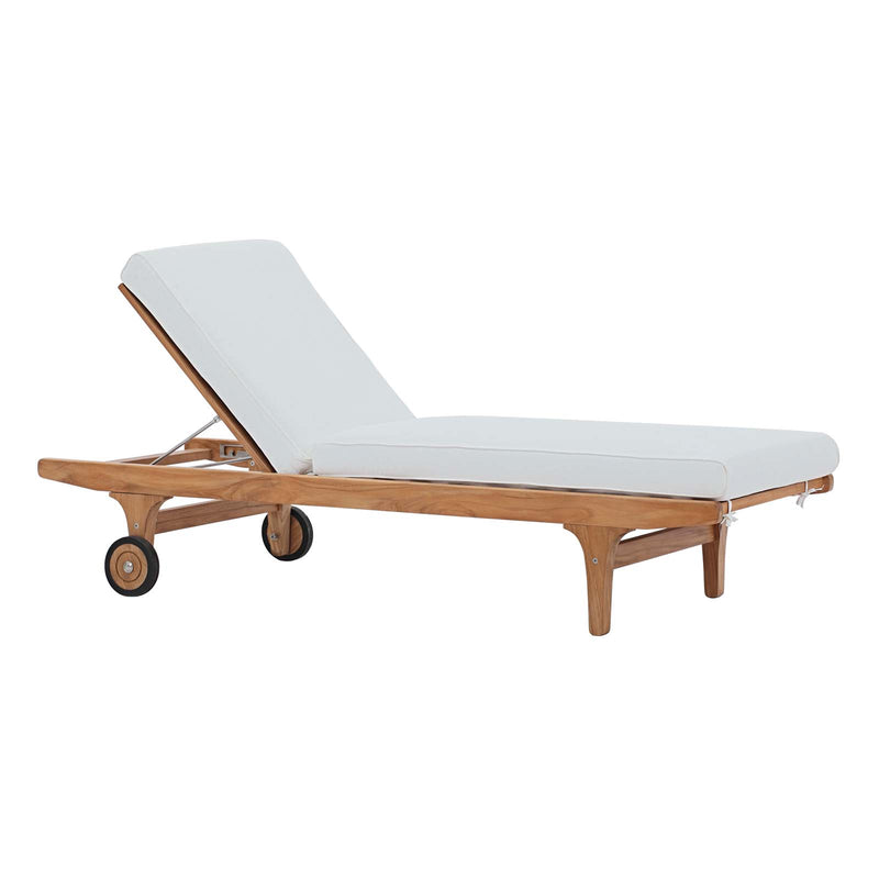 Saratoga Outdoor Patio Teak Chaise Lounge image