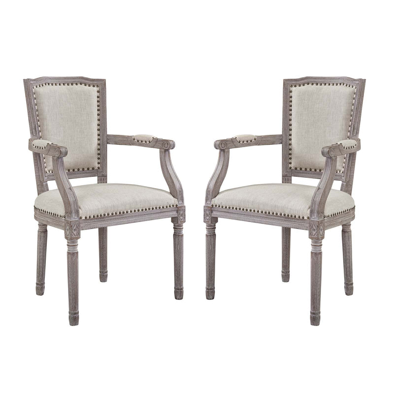 Penchant Dining Armchair Upholstered Fabric Set of 2 image