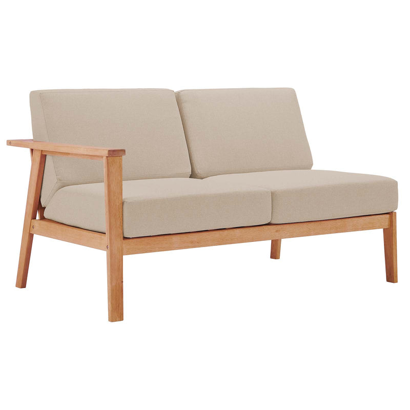 Sedona Outdoor Patio Eucalyptus Wood Right-Facing Loveseat image