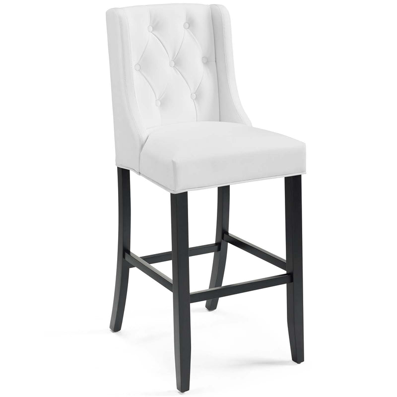 Baronet Tufted Button Faux Leather Bar Stool