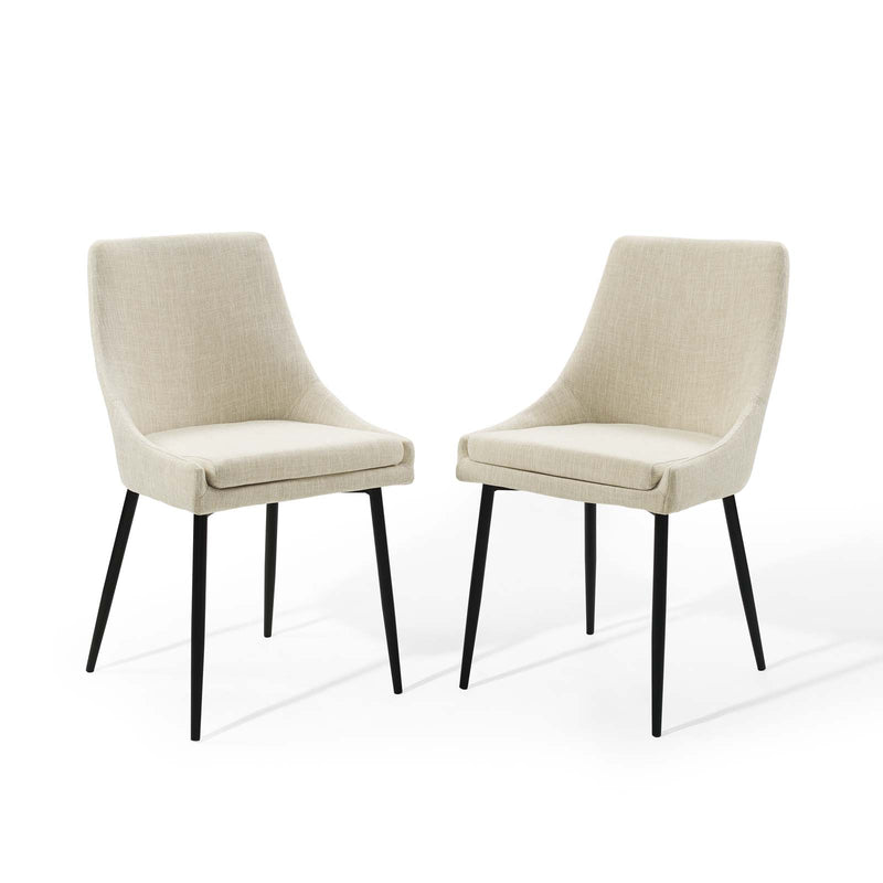 Viscount Upholstered Fabric Dining Chairs - Set of 2 image