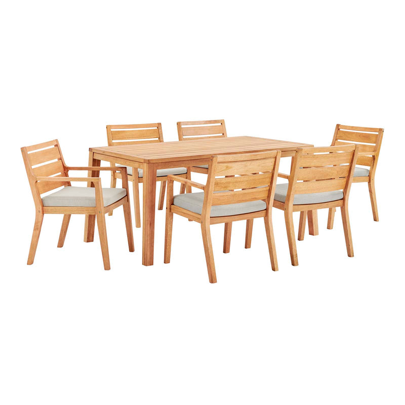 Portsmouth 7 Piece Outdoor Patio Karri Wood Dining Set image