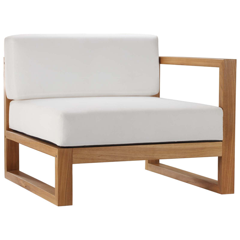 Upland Outdoor Patio Teak Wood Right-Arm Chair image
