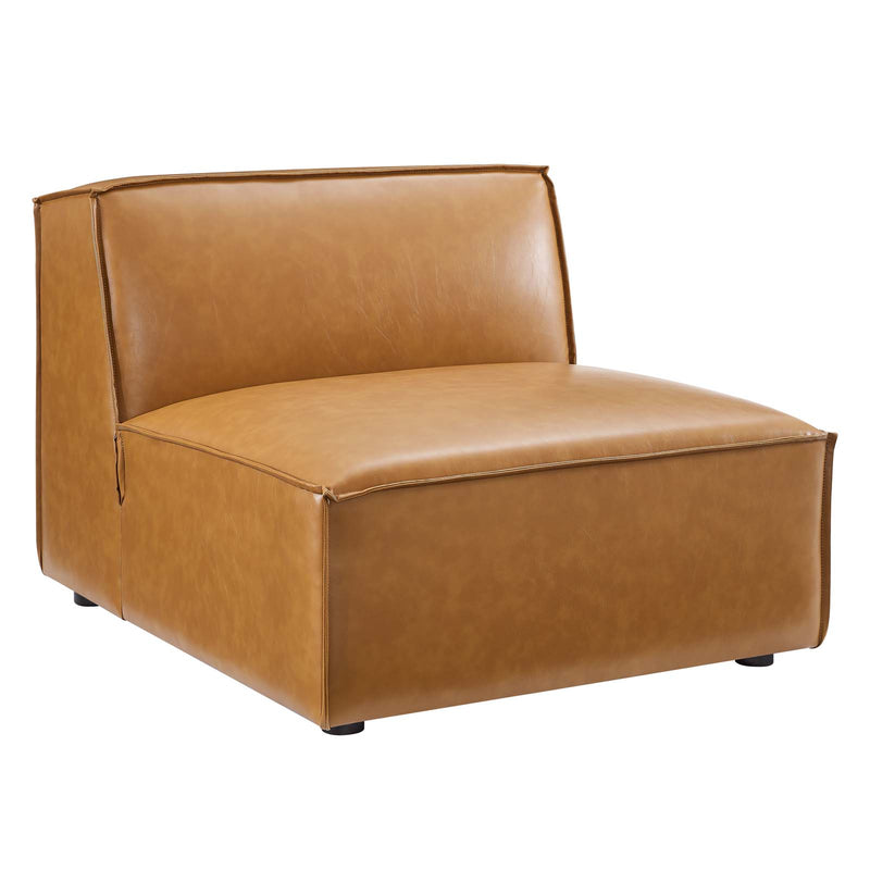 Restore Vegan Leather Sectional Sofa Armless Chair image