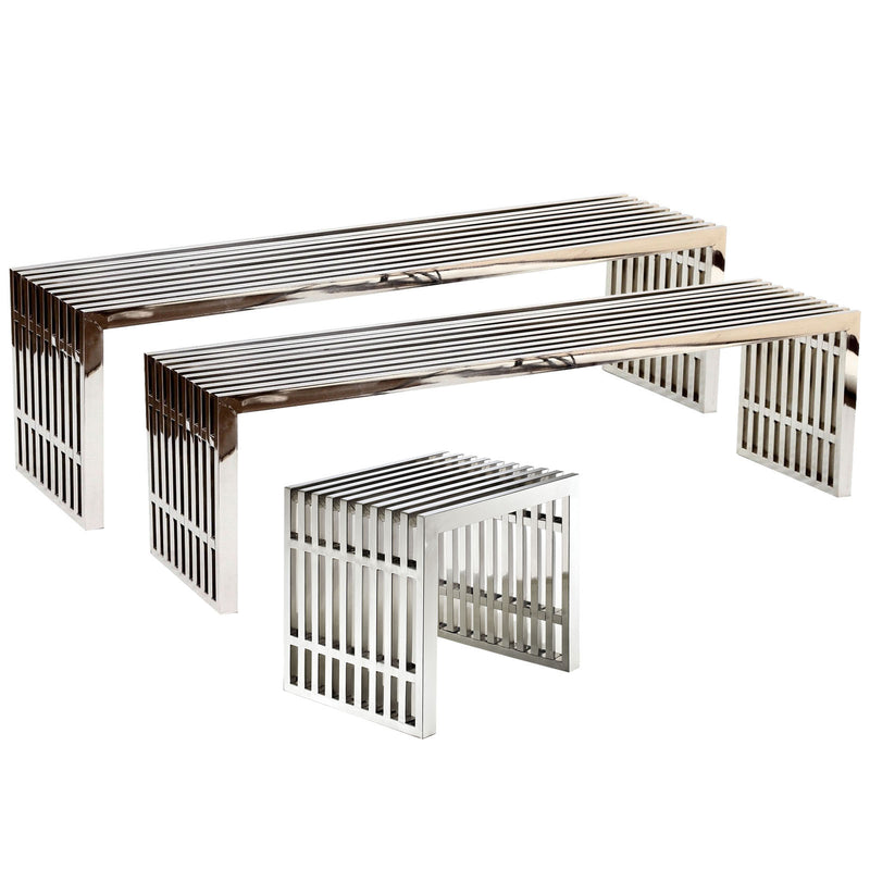 Gridiron Benches Set of 3