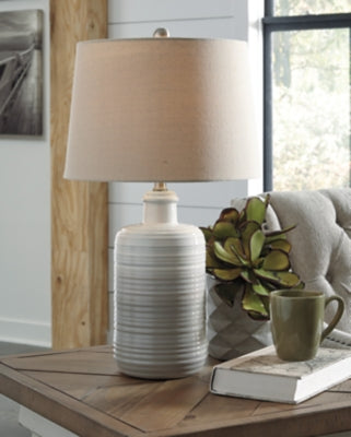 Michael's Bedroom Builder Marnina Signature Design by Ashley Taupe Table Lamp