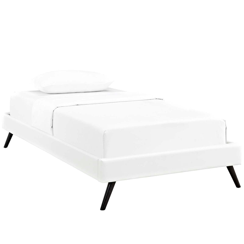 Loryn Twin Vinyl Bed Frame with Round Splayed Legs image