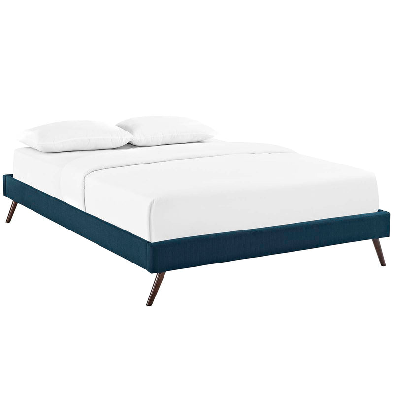 Loryn King Fabric Bed Frame with Round Splayed Legs image