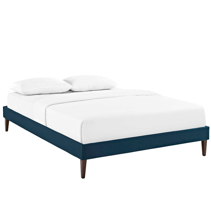 Tessie Full Fabric Bed Frame with Squared Tapered Legs image