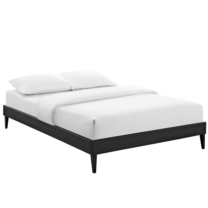 Tessie Queen Vinyl Bed Frame with Squared Tapered Legs image