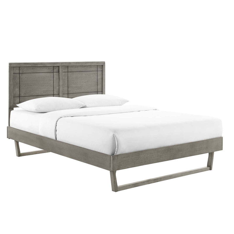Marlee Twin Wood Platform Bed With Angular Frame
