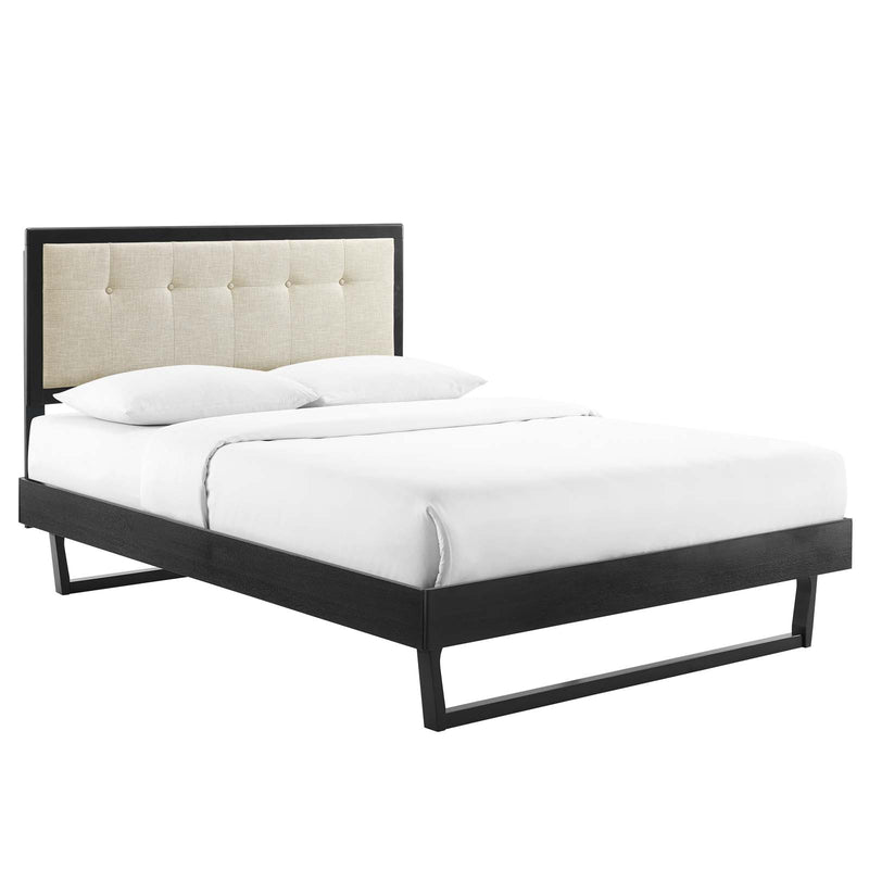 Willow Twin Wood Platform Bed With Angular Frame image