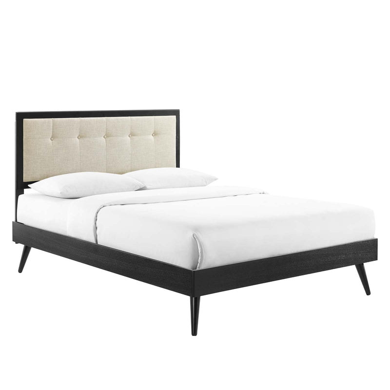 Willow Twin Wood Platform Bed With Splayed Legs image