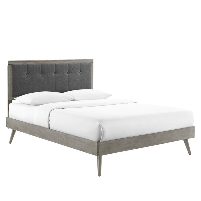 Willow Twin Wood Platform Bed With Splayed Legs