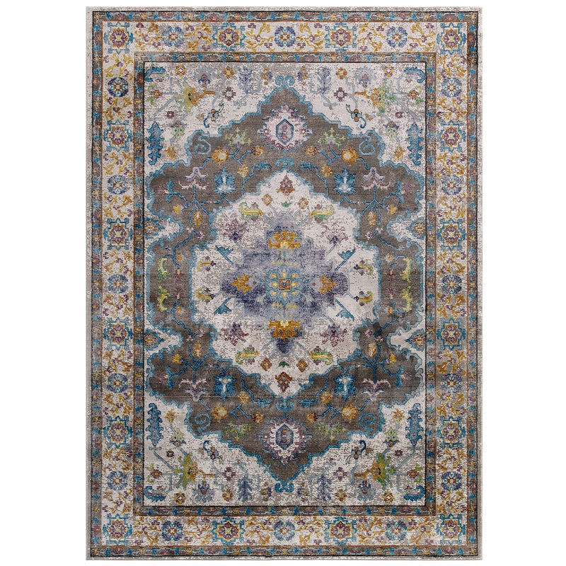 Success Anisah Distressed Floral Persian Medallion 5x8 Area Rug image